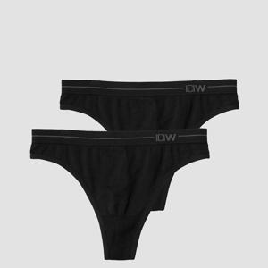 Everyday Seamless Thong 2-pack Black produkt bild