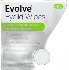 Evolve Eyelid Wipes Pack of 20 product image