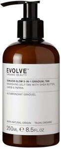 Evolve Organic Beauty Evolve Sunless Glow 3-in-1 Gradual Tan 250 ml produktbillede