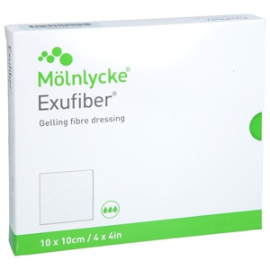 Exufiber 10x10 cm Gel Faser B2B Medical 10 Stück Produktbild