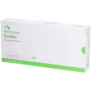 Exufiber fiberbandasje 2 cm x 45 cm 5 stk produktbilde