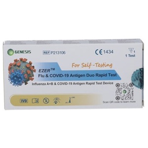 Ezer Flu & Covid-19 Antigen Duo Hjemmetest 1 stk produktbillede