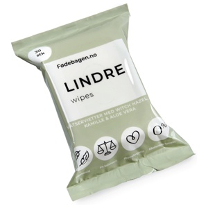 Fødebagen Lindrewipes Våtservietter, 30 stk. produktbilde