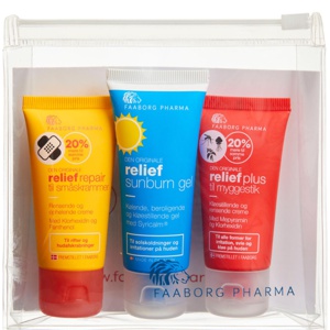 Faaborg Pharma Relief Safe 1 Travel Kit 3 pieces produktbillede