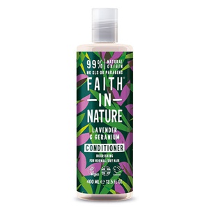 Balsam Lavendel & Geranium - Faith in Nature - 400 ml. produktbillede