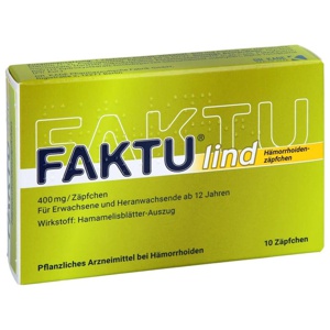 FAKTU lind Hämorrhoidenzäpfchen Produktbild