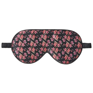 Fan Palm Eye Mask Flawless Black 100% mulberry silk produktbilde