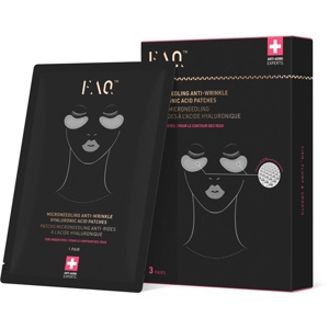 FAQ Swiss Microneedling Anti-Wrinkle Hyaluronic Acid Patches For Under Eyes 3 pcs produktbillede