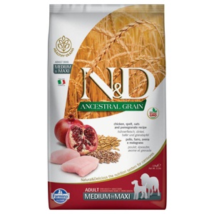 Farmina N&D Ancestral Grain Adult Medium & Maxi mit Huhn & Granatapfel Produktbild