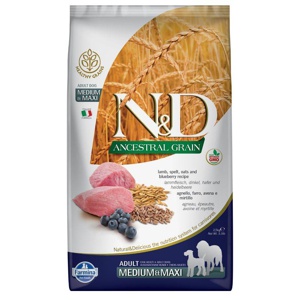 Farmina N&D Ancestral Grain Adult Medium & Maxi mit Lamm & Heidelbeere Produktbild