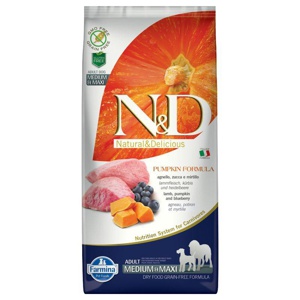 Farmina N&D getreidefrei Kürbis Adult Medium & Maxi mit Lamm & Heidelbeere Produktbild