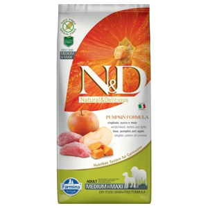 Farmina N&D getreidefrei Kürbis Adult Medium & Maxi mit Wildschwein & Apfel Produktbild