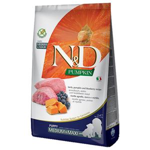 Farmina N&D Pumpkin Grain Free Puppy Medium & Maxi med lamm och blåbär - 12 kg produkt bild