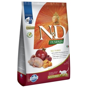 Farmina N&D Pumpkin Neutered Adult med vaktel, pumpa & granatäpple - 5 kg produkt bild