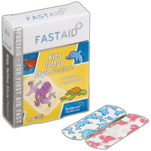 FastAid Plasters Kids Tattoo Pack of 15 product image