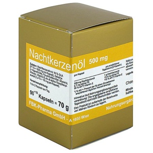 FBK Nachtkerzenöl 500 mg Kapseln, 90 St Kapseln Produktbild