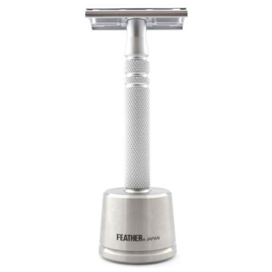 Feather AS-D2S Double Edged All Stainless Rasierhobel & Ständer Produktbild