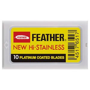 Feather New Hi-Stainless DE-Barberblade, 10 stk. produktbillede