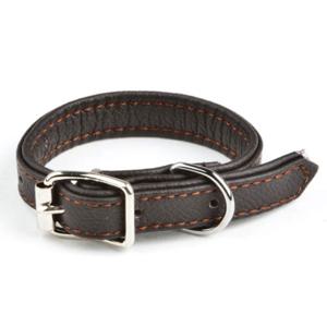 Feel Leather Vadderat Läderhalsband Brun (1,5 x 45 cm) produkt bild