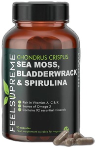 Feel Supreme Seamoss with Bladderwrack and Spirulina   Detox Blend 90 Veg Caps product image