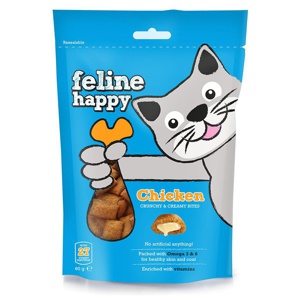 Feline Happy Kyckling Kattgodis 60 g produkt bild