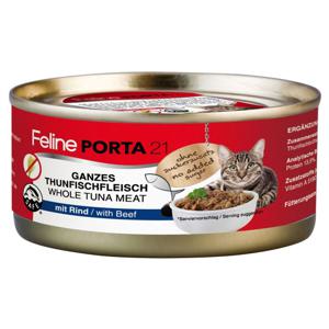 Feline Porta 21 6 x 156 g - Tonfisk med nötkött - spannmålsfritt produkt bild