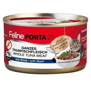 Feline Porta 21 kattfoder 1 x 90 g - Tonfisk med nötkött - spannmålsfritt produkt bild