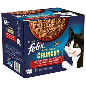 Felix "Sensations Crunchy" Pouches 20 x 85 g + 80 g Topping Produktbild