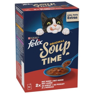 Nassfutter Katze mit Rind, Huhn & Lamm, Original Soup Time Multipack (6x48 g), 288 g Produktbild