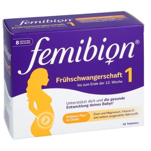 femibion 1 Frühschwangerschaft 56 St Tabletten Produktbild