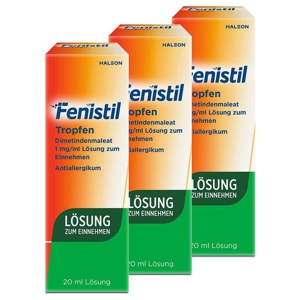 Fenistil Tropfen 3X20 ml Lösung zum Einnehmen Produktbild