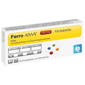 Ferro AIWA 100 mg Filmtabletten, 20 St Filmtabletten Produktbild
