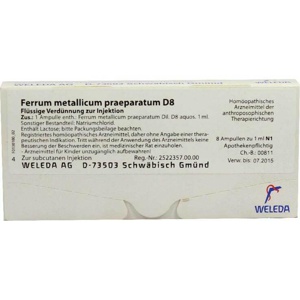 FERRUM METALLICUM PRAEPARATUM D 8 Ampullen Produktbild