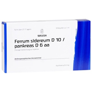 FERRUM SIDEREUM D 10/Pankreas D 6 aa Ampullen Produktbild