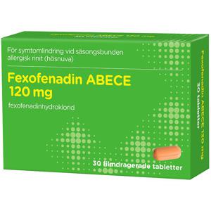 Fexofenadin ABECE filmdragerad tablett 120 mg 30 st produkt bild