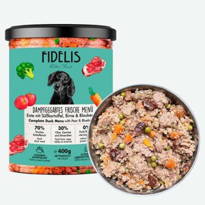 Fidelis Ente mit Süßkartoffel, Birne und Blaubeeren (im Glas) Produktbild