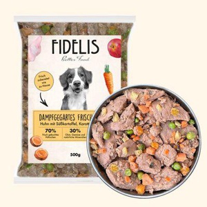Fidelis Huhn mit Süßkartoffel, Karotte und Kürbis (500g) gefroren Produktbild