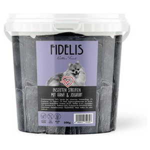 Fidelis Insekten Streifen mit Hanf und probiotischem Joghurt (500g-Eimer) Produktbild