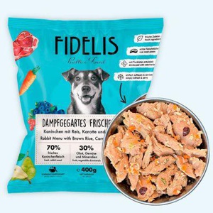 Fidelis Kaninchen mit Reis, Karotte und Cranberries (400g) gefroren Produktbild