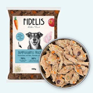 Fidelis Kaninchen mit Reis, Karotte und Cranberries (500g) gefroren Produktbild
