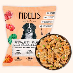 Fidelis Lamm mit Süßkartoffel, Grünkohl und Apfel (400g) gefroren Produktbild