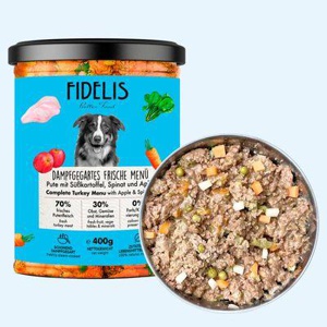 Fidelis Pute mit Süßkartoffel, Spinat und Apfel (im Glas) Produktbild