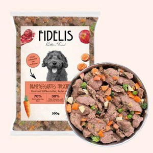 Fidelis Rind mit Süßkartoffel, Apfel und Brokkoli (500g) gefroren Produktbild