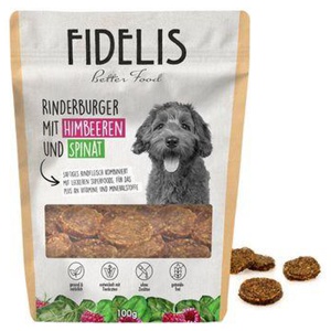 Fidelis Rinderburger mit Himbeeeren und Spinat (100g) Produktbild