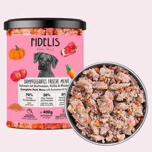 Fidelis Schwein mit Kürbis, Karotte und Blaubeeren (im Glas) Produktbild