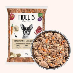 Fidelis Ziege mit Maniok, Karotten und Pfirsich (500g) gefroren Produktbild