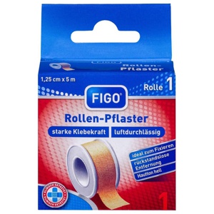FIGO Rollen-Pflaster 1,25 cm x 5 m 1 St Pflaster Produktbild