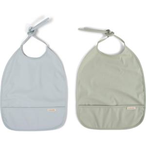 FILIBABBA Haklapp med knytband Pearl Blue + Desert Sage 2-pack produkt bild