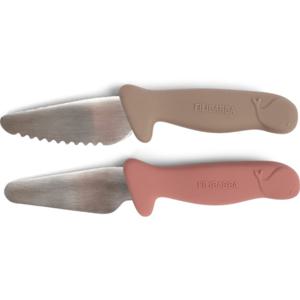 FILIBABBA Knivset för barn Warm Grey + Rose 2-pack produkt bild