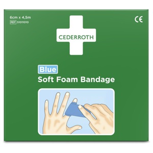 Fingerskumförband Soft Foam - 6x450cm blå produkt bild